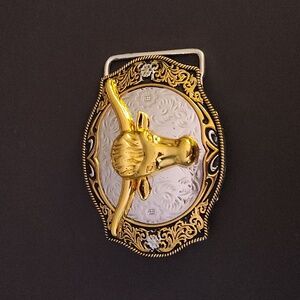 Western Bull Belt Buckle
